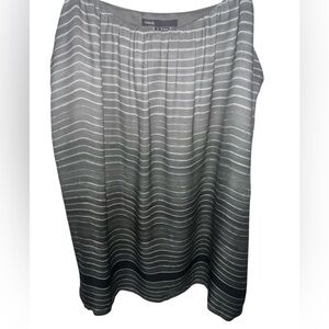 EUC Vince 100% Silk Green White Striped Lined Tank Small Lightweight